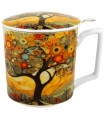 Taza Modern Tree de porcelana - 0,40 L con filtro y tapa