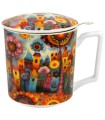 Taza Modern City de porcelana - 0,40 L con filtro y tapa