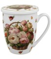 Taza Basket de porcelana - 0,40 L con filtro y tapa